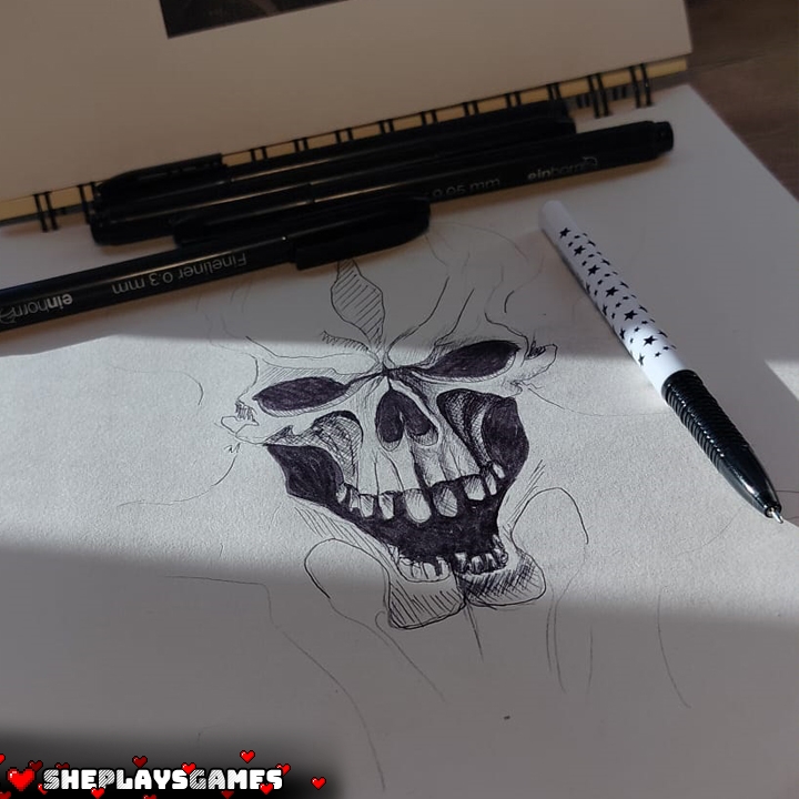 Skull Sketch | Freehand | Warhammer | Vampire Counts