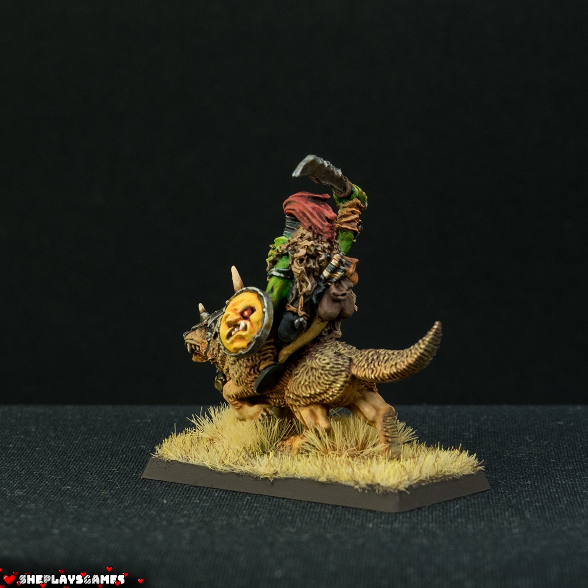 Orcs and Goblins | Wolf Rider Boss | Warhammer Fantasy | Greenskinz | Oldhammer Miniatures | Warhammer The Old World