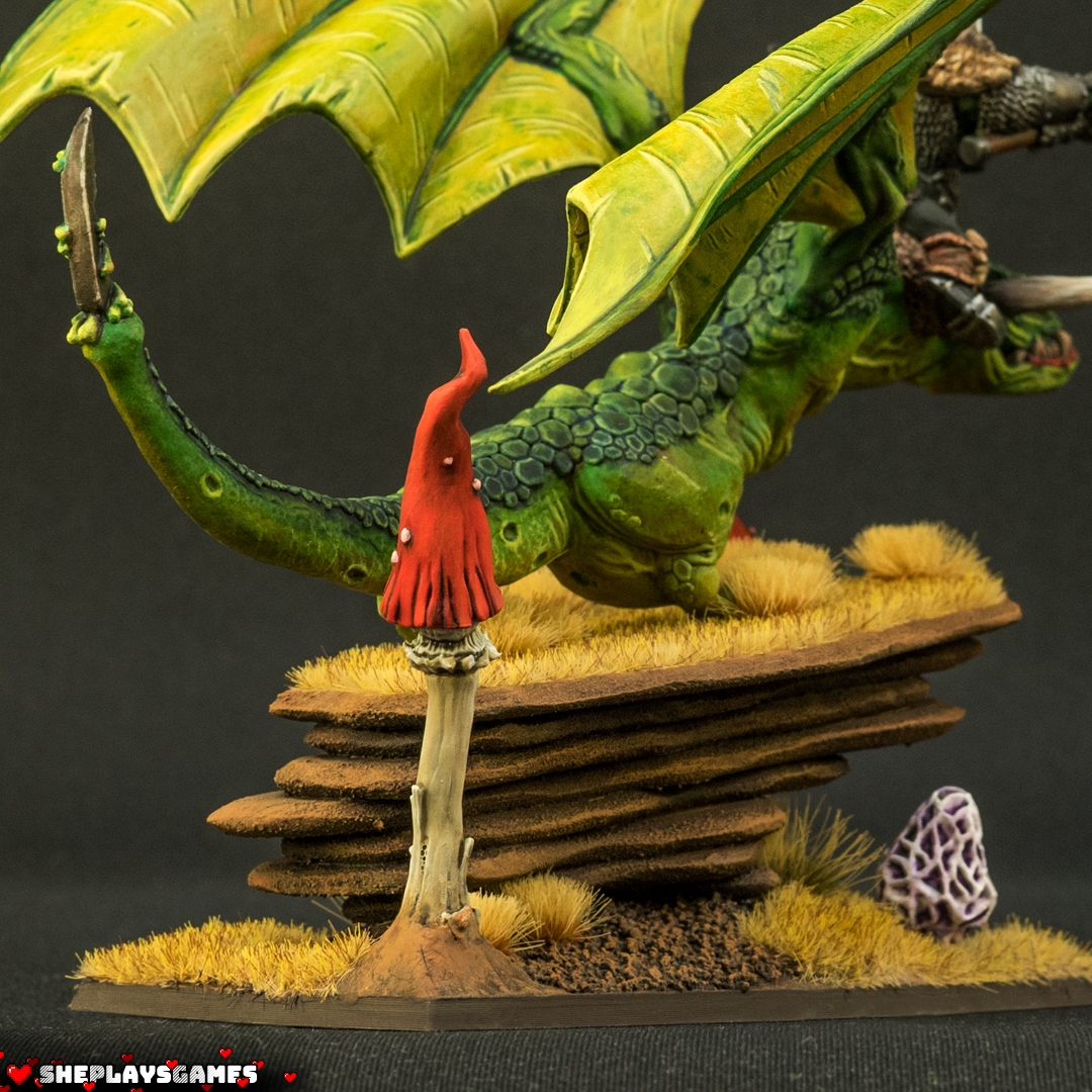 Orcs and Goblins | Orc Boss on Wyvern | Warhammer Fantasy | Greenskinz | Oldhammer Miniatures | Warhammer The Old World